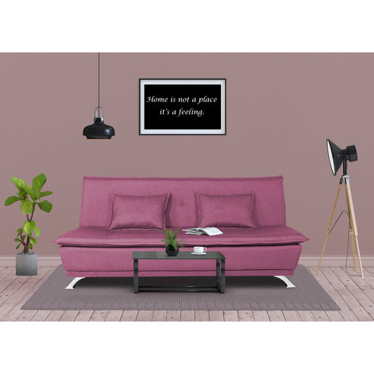 Adorn India Arden 3 Seater Sofa Cum Bed Fabric (Light Purple)
