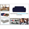 Adorn India Aleena 3 Seater Sofa(Dark Blue)