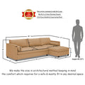 Adorn India Alexander L Shape 7 Seater Sofa Set with Ottoman Puffy RHS (Beige) (3 Year Warranty)