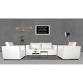Adorn India Walton Leatherette 3-1-1 Sofa Set (White)