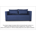 3 Seater Sofa Cum Bed Straight line (Blue), Wood, Foam