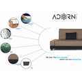 3 Seater Sofa Cum Bed Exclusive Two Tone Blake (Camel & Black), Wood, Foam