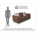 Adorn India Alita 3 Seater Compact Sofa (Camel)