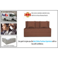 Adorn India Easy 2 Seater Sofa Cum Bed Alyn 4'x 6' (Brown) (1 Year Warranty)