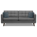 Adorn India Chilly 3 Seater Fabric Sofa Set (Grey) (3 Year Warranty)