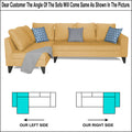 Adorn India Bryson L Shape 6 Seater Sofa Set Plain (Left Hand Side) (Beige) (3 Year Warranty)