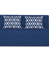 Adorn India Easy Highback Three Seater Sofa Cum Bed Rhombus 5' x 6' (Blue)