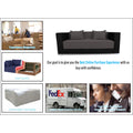 Almond 3 Seater Sofa Cumbed (Grey & Black)
