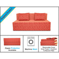 3 Seater Sofa Cum Bed Easy Poly Cotton (Red) 5x6
