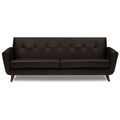 Adorn India Exclusive Alexus Leaterette Three Seater Sofa (Brown)