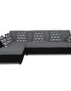 Adorn India Rio Highback L Shape 6 Seater corner Sofa Set (Left Side Handle)(Grey & Black)