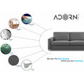 Adorn India Straight Line Five Seater Sofa Set 3-1-1 (Grey)