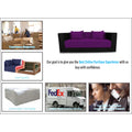 Almond 3 Seater Sofa cumbed(Dark Purple & Black)