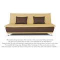 Adorn India Exclusive Two Tone Arden 4 Seater Wood Sofa Cum Bed 4 x 6 (Brown & Beige) (3 Year Warranty)