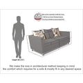 Adorn India Alita 3 Seater Compact Sofa (Light Grey)