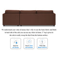 Adorn India Alexander L Shape 7 Seater Sofa Set with Ottoman Puffy RHS (Brown) (3 Year Warranty)