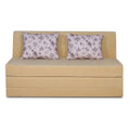 Adorn India Easy Highback Three Seater Sofa Cum Bed Floral 5' x 6' (Beige) (1 Year Warranty)