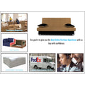 Adorn India Alyssum 3 Seater Sofa cumbed(Camel & Black, Wood)