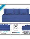 Adorn India Easy Three Seater Sofa Cum Bed Alyn 5'x 6' (Dark Blue)