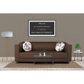 Adorn India Brisco 3 Seater Sofa (Brown), Wood, Foam