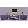 Adorn India Alita 3-1-1 Compact 5 Seater Sofa Set (Dark Purple), Wood, Foam