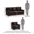 Adorn India Exclusive Rosina Leatherette 3-1-1 Sofa Set (Dark Brown)
