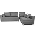 Straight line L Shape Sofa (Light Grey)