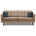 Adorn India Chilly 3 Seater Fabric Sofa Set (Beige) (3 Year Warranty)