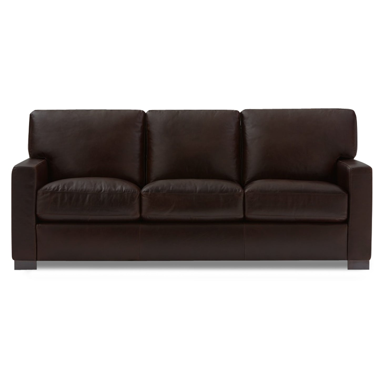 Adorn India Exclusive Rosina Leatherette Three Seater Sofa (Dark Brown)