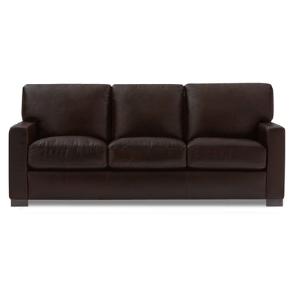 Adorn India Exclusive Rosina Leatherette Three Seater Sofa (Dark Brown)