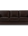 Adorn India Exclusive Rosina Leatherette Three Seater Sofa (Dark Brown)