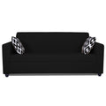 Adorn India Rio Highback 3 Seater Sofa (Black) (3 Year Warranty)