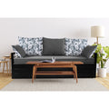Adorn India Polar Black Metal Three Seater Sofa Cum Bed with Storage (6 x 5) (Light Grey)