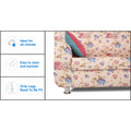 Adorn India Roselyn 3 Seater Sofa digitel Print (Beige)