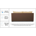 3 Seater Sofa Cum Bed Exclusive Two Tone Straight Line (Brown & Beige)