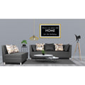 Adorn India Alica Modular Sofa Set(Dark Grey)