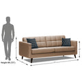 Adorn India Chilly 3 Seater Fabric Sofa Set (Beige) (3 Year Warranty)