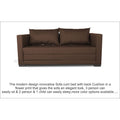 3 Seater Sofa Cum Bed Straight line (Brown), Wood, Foam