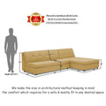 Adorn India Atlas Modular Sofa Set (Beige) (3 Year Warranty)