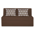 Adorn India Easy Highback Three Seater Sofa Cum Bed Rhombus 5' x 6' (Brown) (1 Year Warranty)