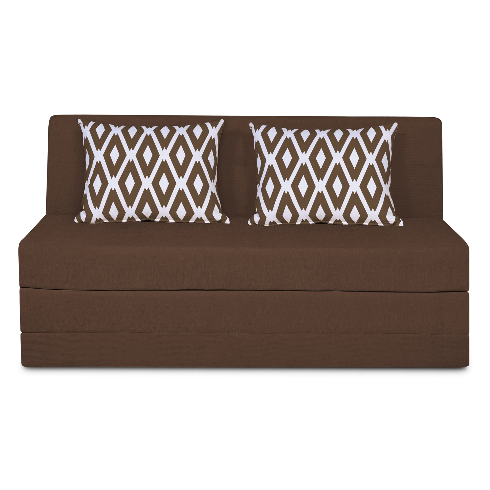 Adorn India Easy Highback Three Seater Sofa Cum Bed Rhombus 5' x 6' (B