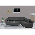 Sal Straight line L Shape Sofa (Dark Grey)