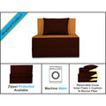 Adorn IndiaEasy 2 Seater Sofa Cum Bed (3 Years Warrenty Quality Foam)-Perfect for Seat & Sleep Washeble Polyster Fabric Cover (Camel & Brown) 3'x6'.Pillows Free (1 Year Warranty)