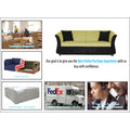 Adorn India Acura 3 Seater Sofa(Green & Black)