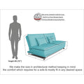 4 Seater Sofa Cum Bed Arden 4x6(Aqua Blue)