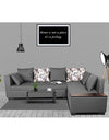 Adorn India Mclain L Shape 6 Seater Sofa (Light Grey)