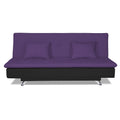 Adorn India Aspen Three Seater Sofa cum bed (Purple & Black)