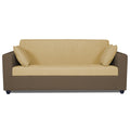 Adorn India Rio Decent 3 Seater Sofa(Brown & Beige)(3 Year Warranty)