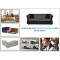 Adorn India Acura 3 Seater Sofa (Grey & Black)
