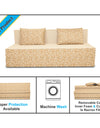 Adorn India Easy Three Seater Sofa Cum Bed Poly Cotton 6'X6' (Beige)